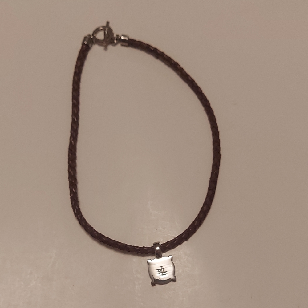 🦋3/$30 RLL Ralph Lauren toggle leather cord necklace
